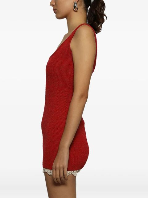 Magda Butrym ribbed-knit minidress - Red