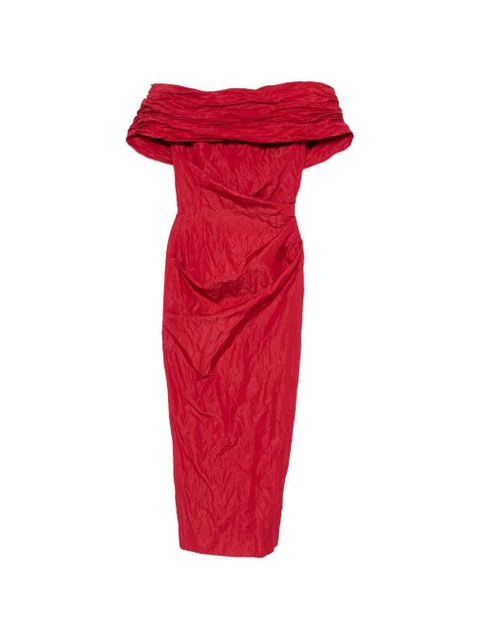 Magda Butrym off-shoulder draped dress - Red - zdjęcie produktu nr 1