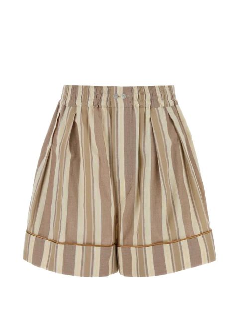 Saint Laurent embroidered striped shorts - Brown - zdjęcie produktu nr 1