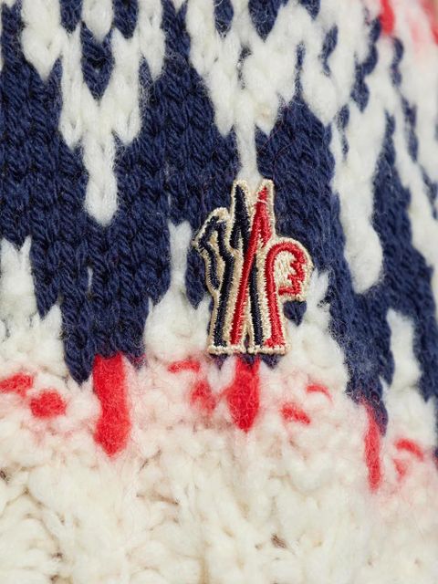 Moncler Grenoble patterned-jacquard jumper - Neutrals