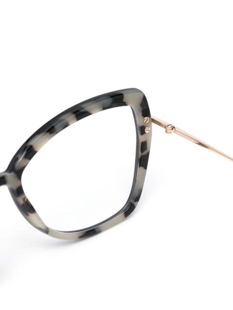 TOM FORD Eyewear tortoiseshell-effect cat-eye glasses - Black