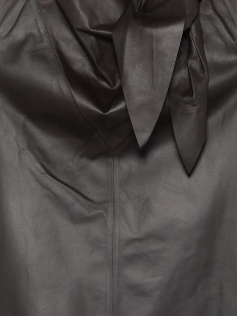 Yves Salomon sleeveless lambskin top - Brown