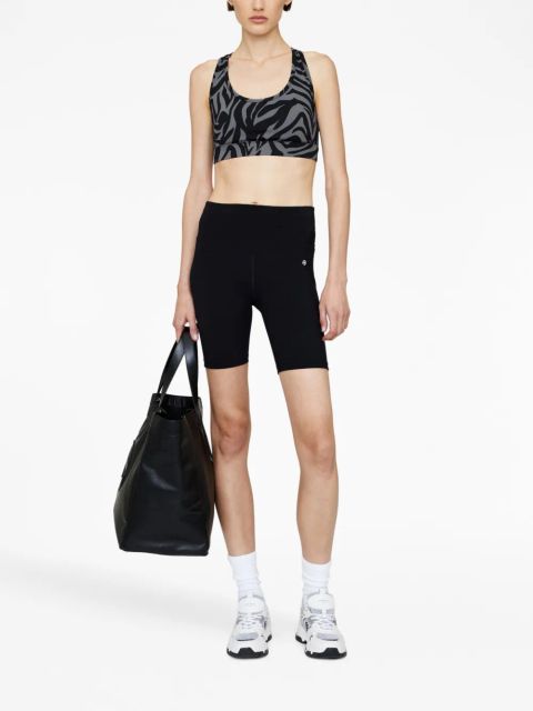 ANINE BING Axel zebra-print bra - Black