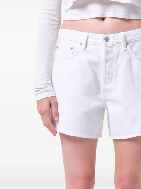 AGOLDE five-pocket denim shorts - White