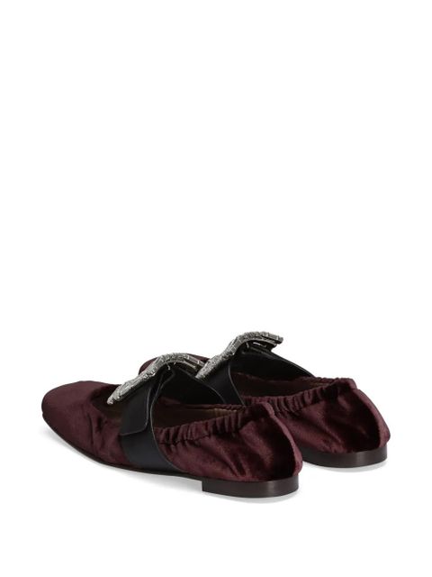 Dolce & Gabbana velour ballet flats - Brown