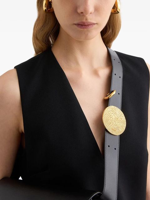 Jil Sander Cannolo hoop brooche - Gold