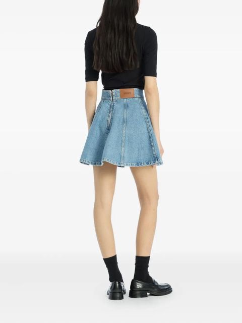 ROTATE BIRGER CHRISTENSEN pleated denim mini skirt - Blue