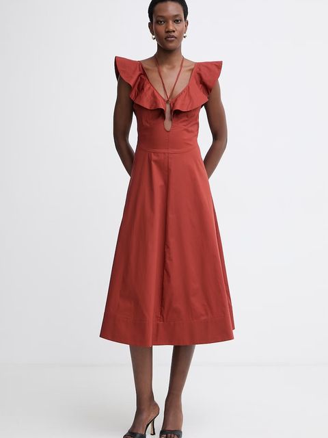 Twinset sukienka rozkloszowana bawełniana z elastanem - zdjęcie produktu nr 1