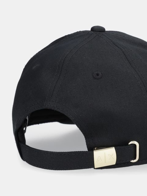 Armani Exchange czapka z daszkiem bawełniana kolor czarny XW001502 AF19099