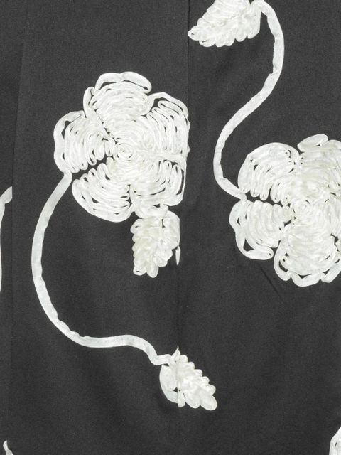 ROTATE BIRGER CHRISTENSEN flower midi dress - Black