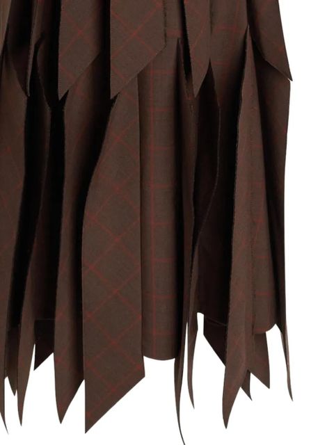 A.W.A.K.E. Mode plaid midi dress - Brown - zdjęcie produktu nr 2