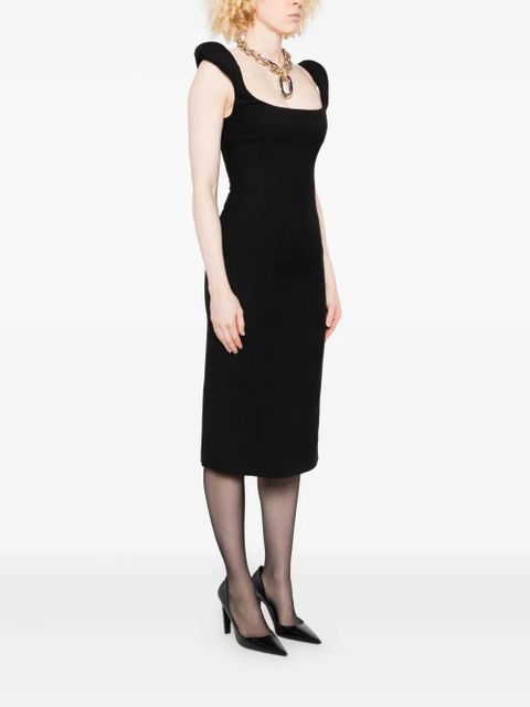 Marine Serre virgin wool sleeveless dress - Black - zdjęcie produktu nr 2
