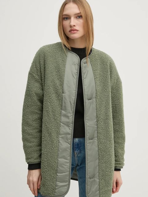 United Colors of Benetton kurtka dwustronna damska kolor zielony przejściowa oversize 23P8DN06M