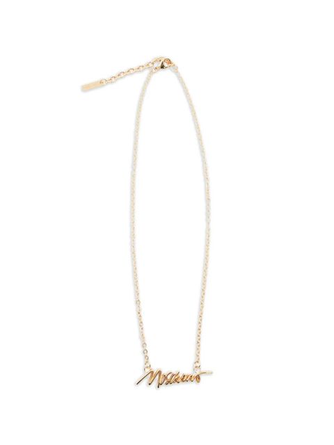 Moschino logo-lettering necklace - Gold - zdjęcie produktu nr 1
