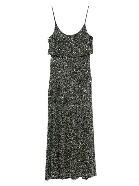 Rabanne sequin-layered midi dress - Black - zdjęcie produktu nr 1