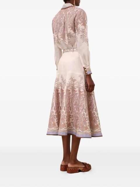 ZIMMERMANN Alchemy paisley-print ramie shirt - Neutrals