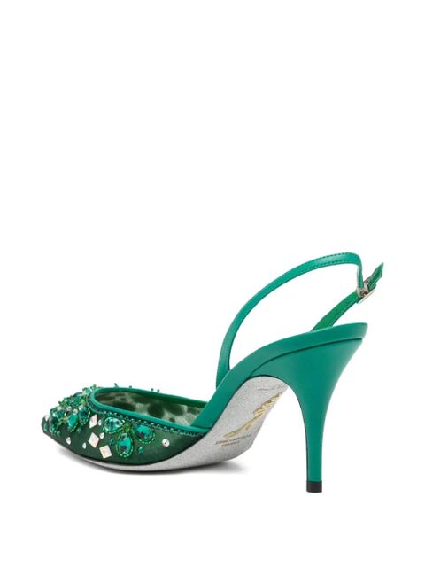René Caovilla 80mm Cinderella pumps - Green - zdjęcie produktu nr 2