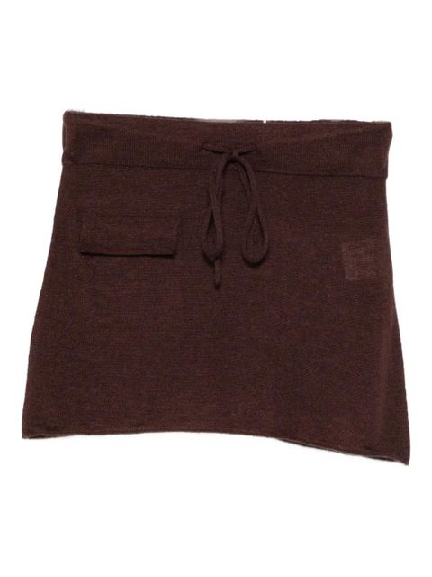 Aya Muse drawstring-waist mini skirt - Brown