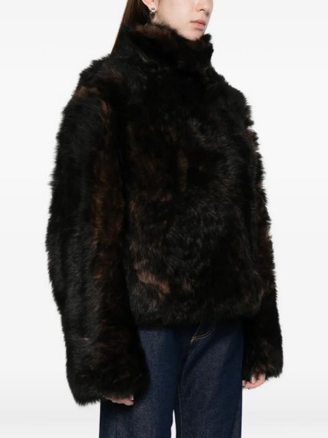 TOTEME Silky Shearling Jacket - Brown