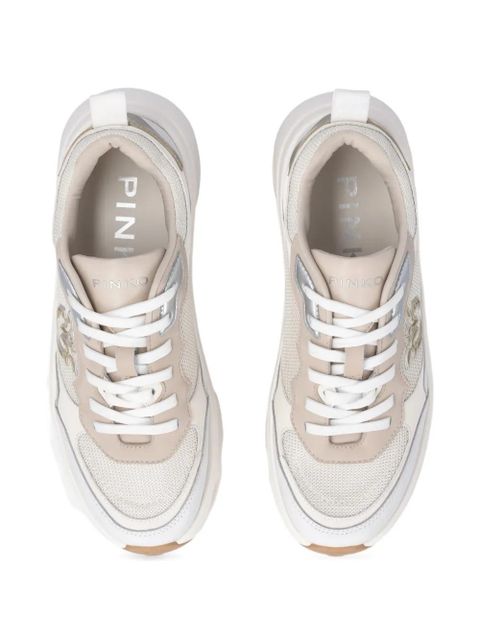 PINKO logo-appliqué sneakers - White