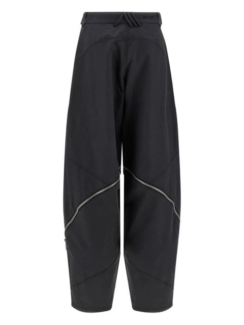 The Attico zip-details tapered trousers - Black - zdjęcie produktu nr 2
