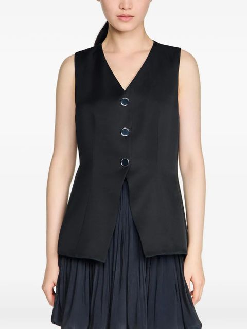 SANDRO layered sleeveless dress - Black