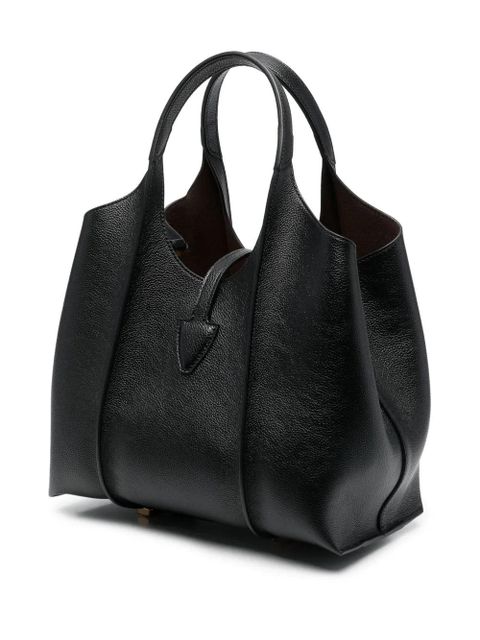 Tod's Timeless logo-plaque tote bag - Black