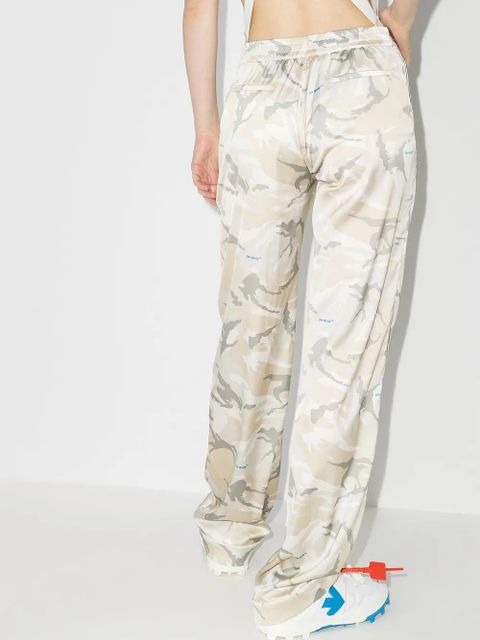 Off-White camouflage-pattern flared trousers - Neutrals