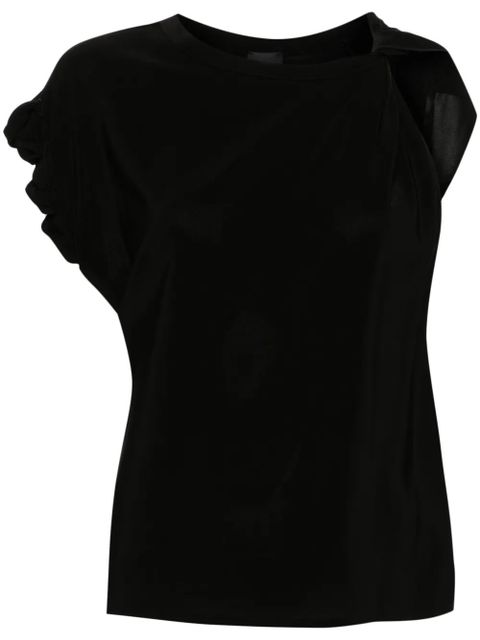 PINKO asymmetric crepe blouse - Black - zdjęcie produktu nr 1