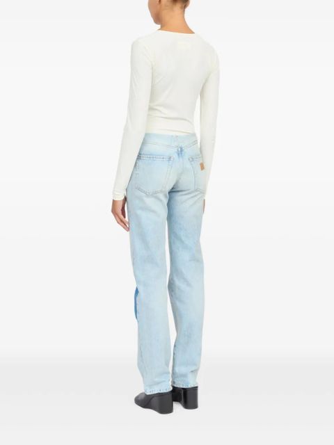 MM6 Maison Margiela patch-detail jeans - Blue - zdjęcie produktu nr 2