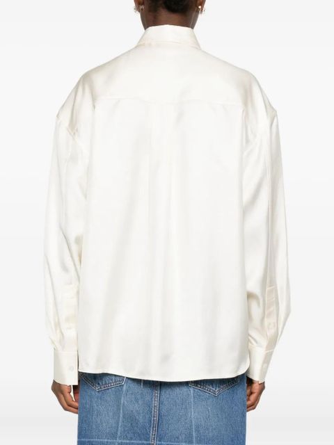 Alexander Wang cut-out silk shirt - White