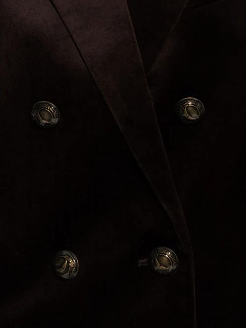 Zadig&Voltaire double-breasted velvet blazer - Brown