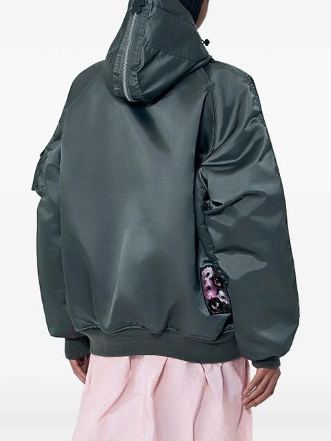 Cecilie Bahnsen x Alpha X CB N-2B floral-appliqué bomber jacket - Green