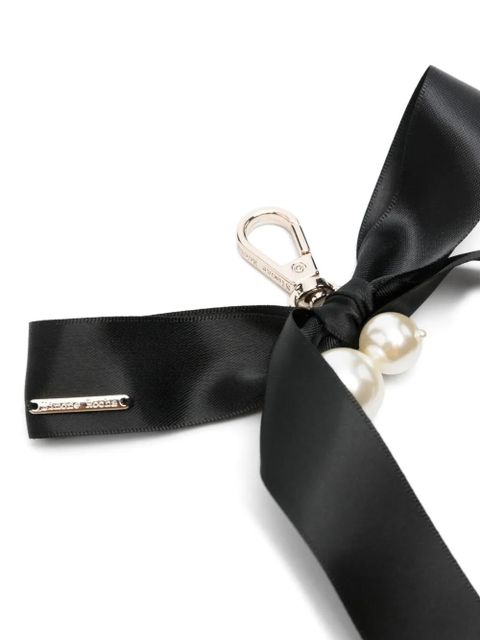Simone Rocha bow-detail keychain - Black