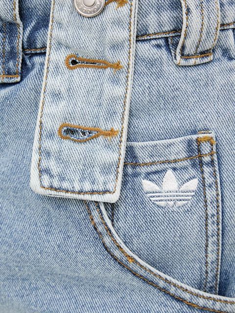 adidas Originals ogrodniczki jeansowe Pride x Jeremy Scott kolor niebieski JY2022