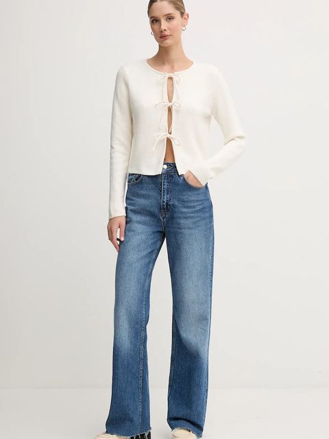 OUI kardigan z wełną damski kolor beżowy 94272 - zdjęcie produktu nr 2