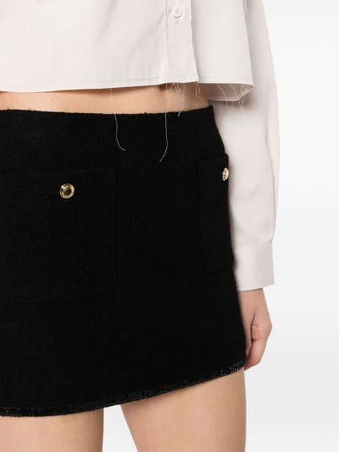 Miu Miu sequin-trim knitted miniskirt - Black