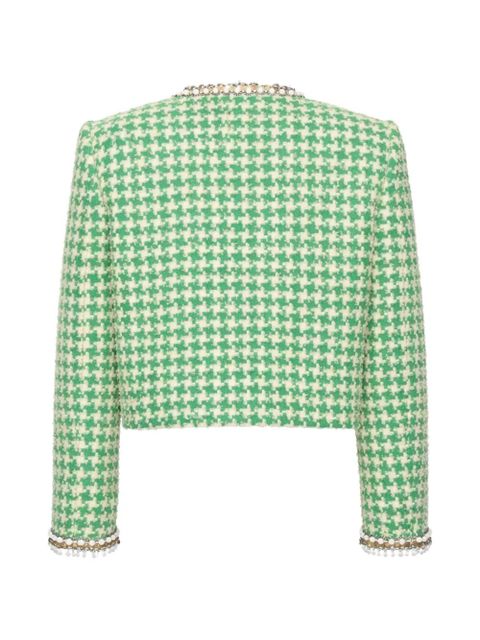 Valentino Garavani houndstooth-pattern cotton jacket - Green - zdjęcie produktu nr 2