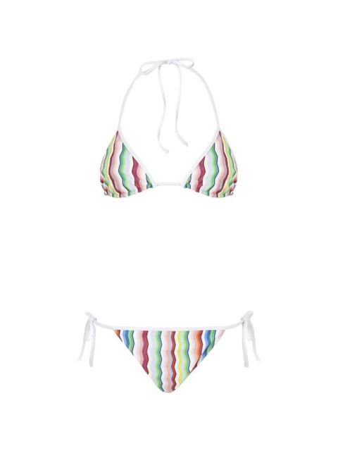 Missoni tie-side striped bikini - White - zdjęcie produktu nr 1