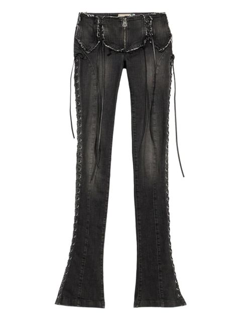 Blumarine lace-up detail jeans - Grey - zdjęcie produktu nr 1