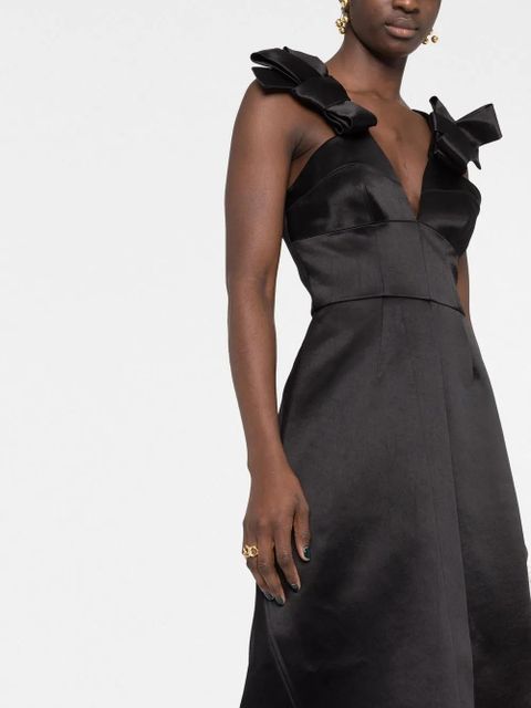 Jil Sander bow-detail midi dress - Black