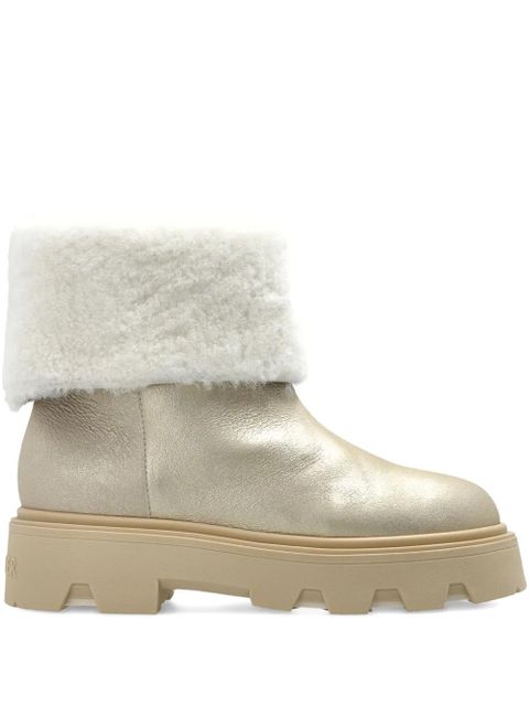 Moncler 40mm Aurea shearling-trim boots - Gold - zdjęcie produktu nr 1