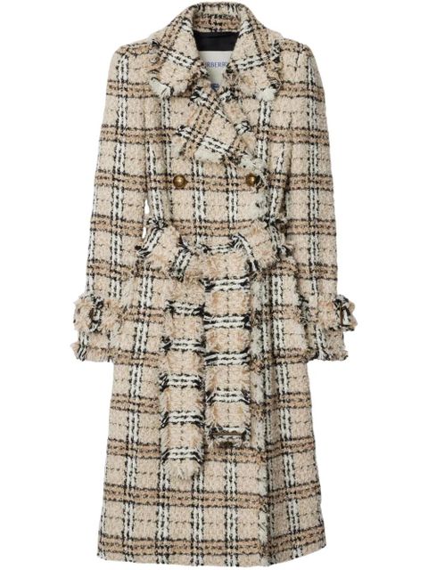 Burberry Check Bouclé coat - Neutrals - zdjęcie produktu nr 1