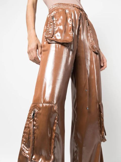 Blumarine patch-pockets straight-leg trousers - Brown