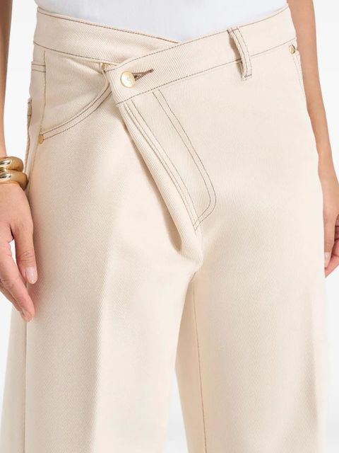 Manière De Voir wrapover wide-leg jeans - Neutrals