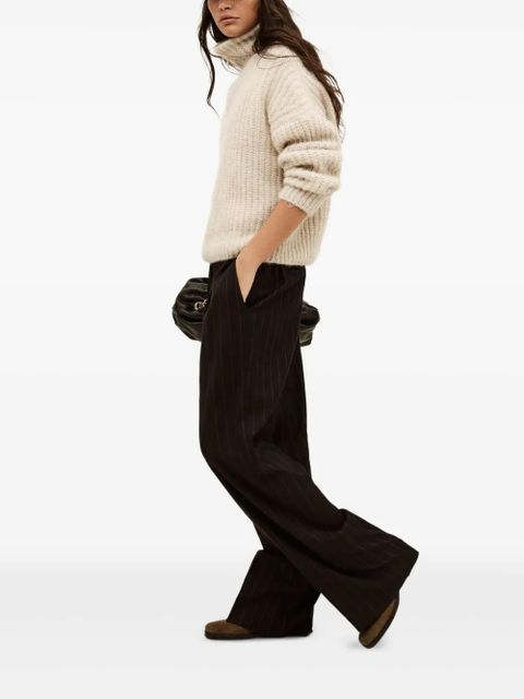 Ba&Sh Handrew pinstripe elasticated trousers - Black