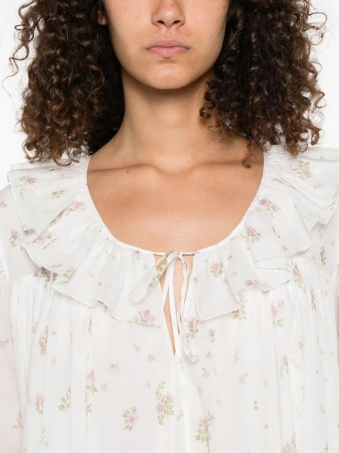 Chloé floral-print mini dress - White