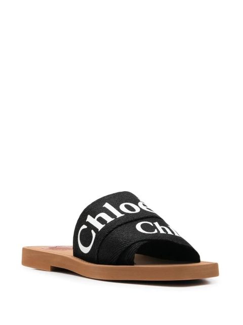 Chloé logo-strap sandals - Black - zdjęcie produktu nr 2