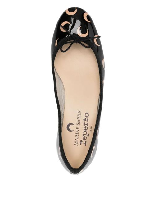 Marine Serre x Repetto 30mm Camille pumps - Black