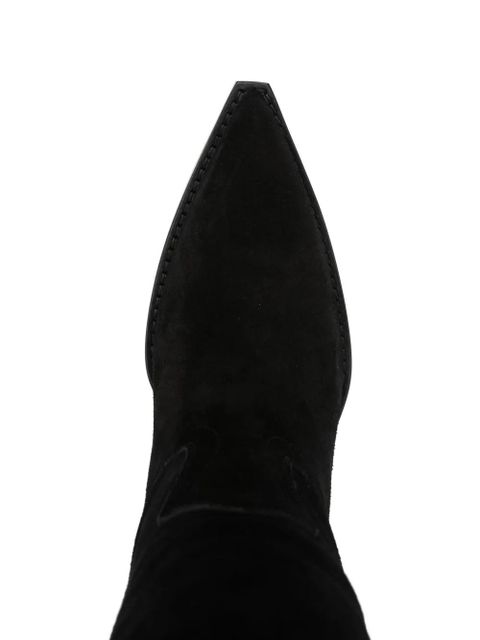 Paris Texas pointed-toe leather boots - Black